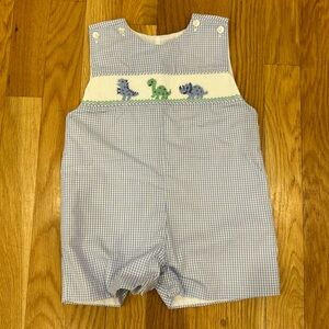 Smocked Dinosaur Boys Jon Jon - Size 12M